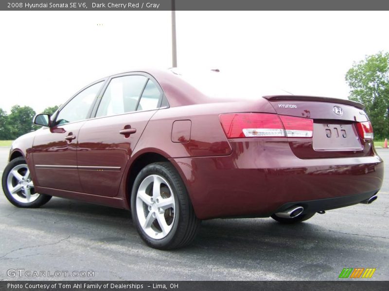 Dark Cherry Red / Gray 2008 Hyundai Sonata SE V6