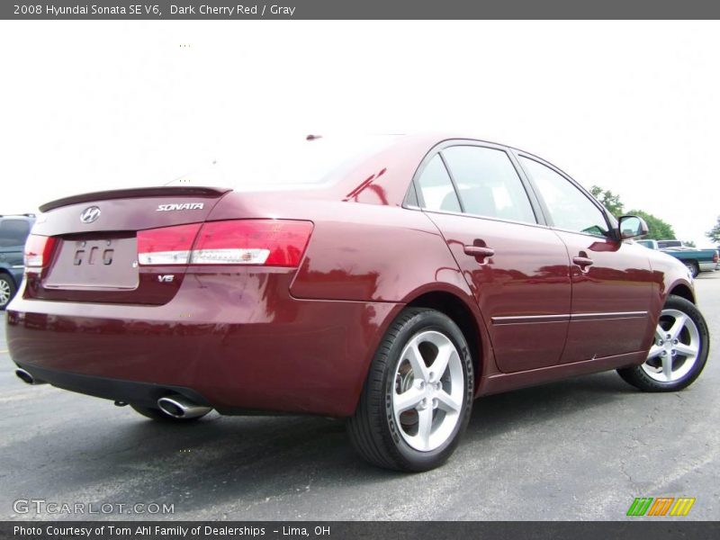 Dark Cherry Red / Gray 2008 Hyundai Sonata SE V6