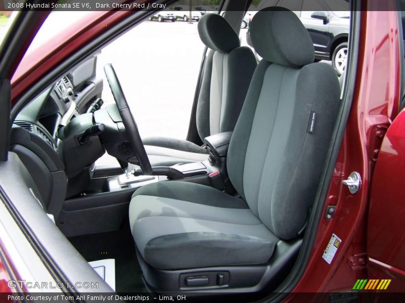 Dark Cherry Red / Gray 2008 Hyundai Sonata SE V6