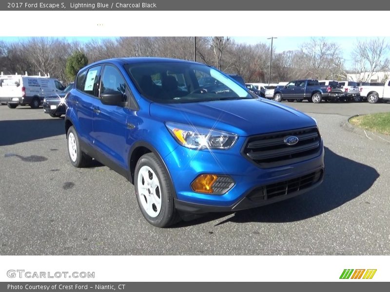 Lightning Blue / Charcoal Black 2017 Ford Escape S