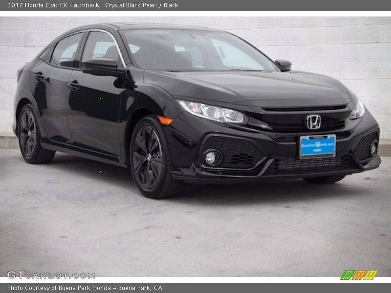 Crystal Black Pearl / Black 2017 Honda Civic EX Hatchback