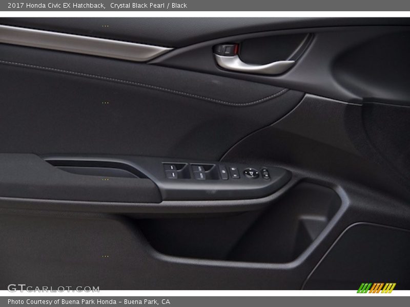 Crystal Black Pearl / Black 2017 Honda Civic EX Hatchback