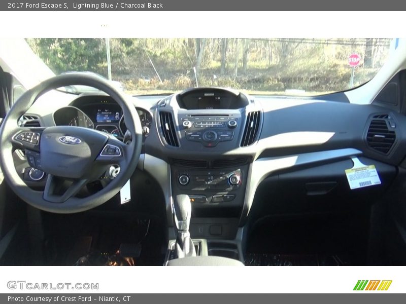 Lightning Blue / Charcoal Black 2017 Ford Escape S