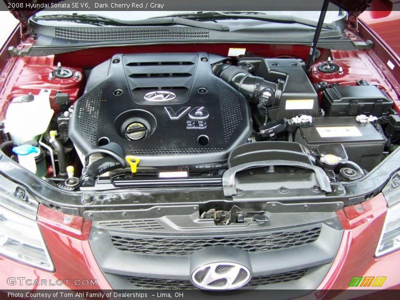 Dark Cherry Red / Gray 2008 Hyundai Sonata SE V6