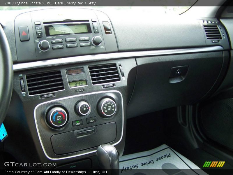 Dark Cherry Red / Gray 2008 Hyundai Sonata SE V6
