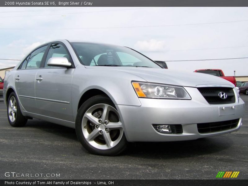 Bright Silver / Gray 2008 Hyundai Sonata SE V6