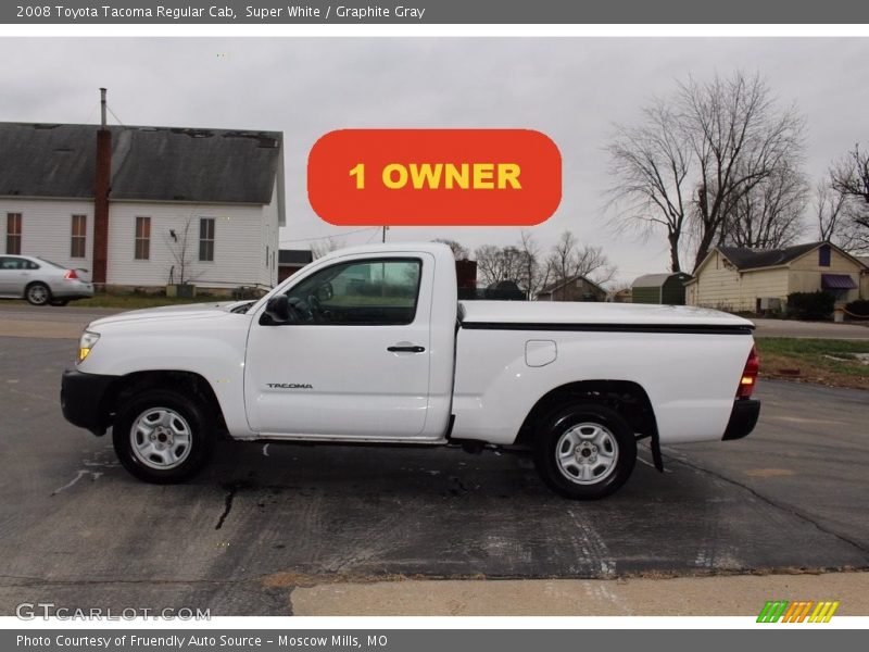 Super White / Graphite Gray 2008 Toyota Tacoma Regular Cab