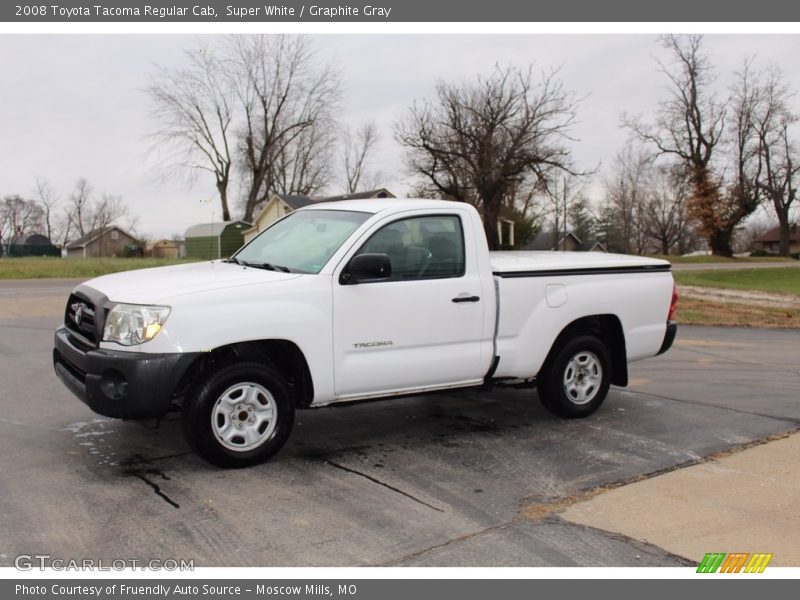 Super White / Graphite Gray 2008 Toyota Tacoma Regular Cab