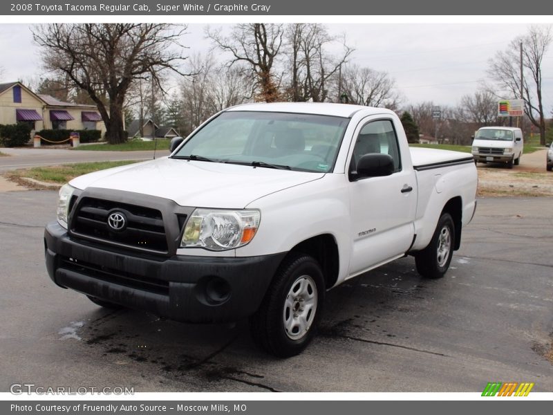 Super White / Graphite Gray 2008 Toyota Tacoma Regular Cab