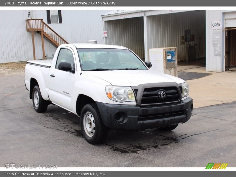 Super White / Graphite Gray 2008 Toyota Tacoma Regular Cab