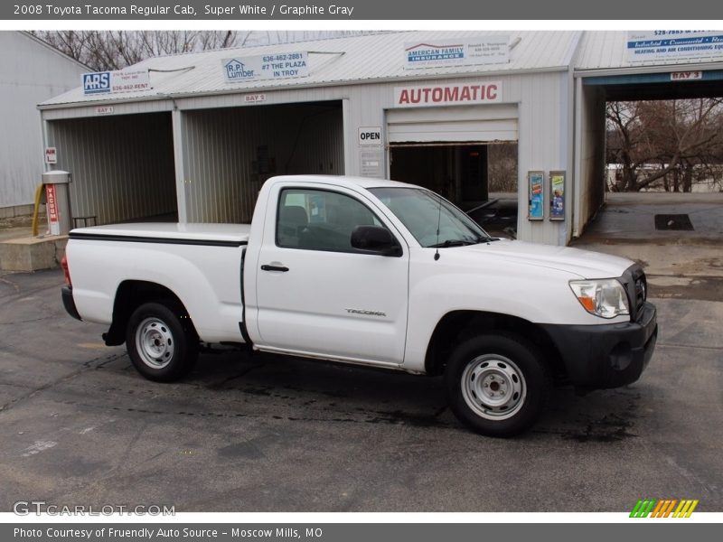 Super White / Graphite Gray 2008 Toyota Tacoma Regular Cab