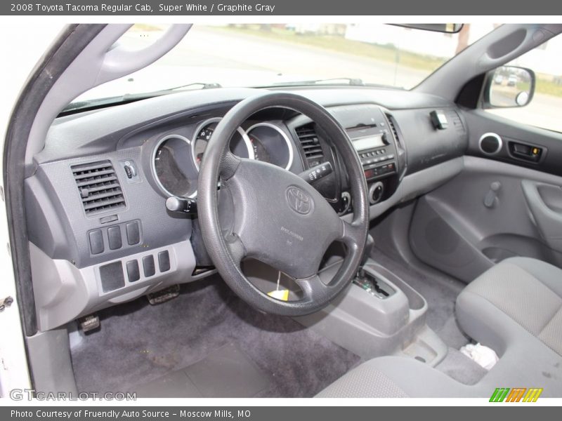 Super White / Graphite Gray 2008 Toyota Tacoma Regular Cab