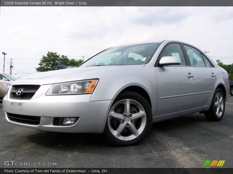 Bright Silver / Gray 2008 Hyundai Sonata SE V6
