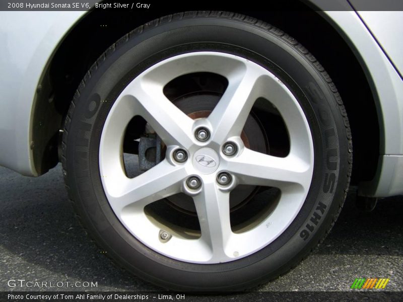 Bright Silver / Gray 2008 Hyundai Sonata SE V6