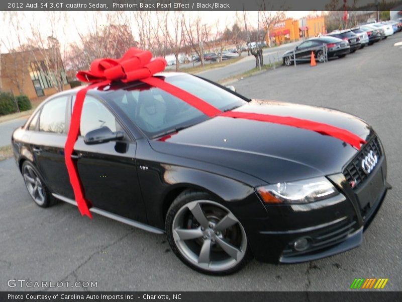 Phantom Black Pearl Effect / Black/Black 2012 Audi S4 3.0T quattro Sedan