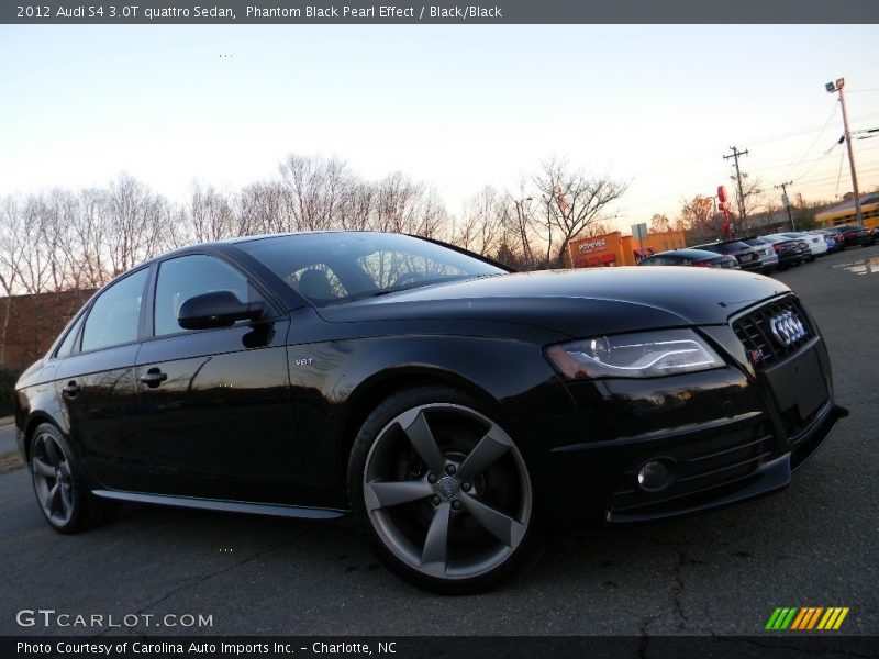 Phantom Black Pearl Effect / Black/Black 2012 Audi S4 3.0T quattro Sedan