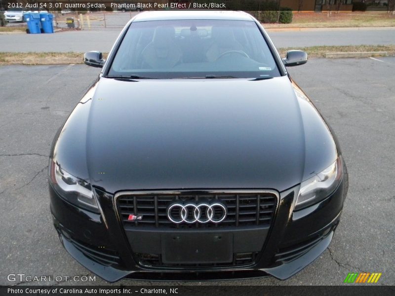 Phantom Black Pearl Effect / Black/Black 2012 Audi S4 3.0T quattro Sedan