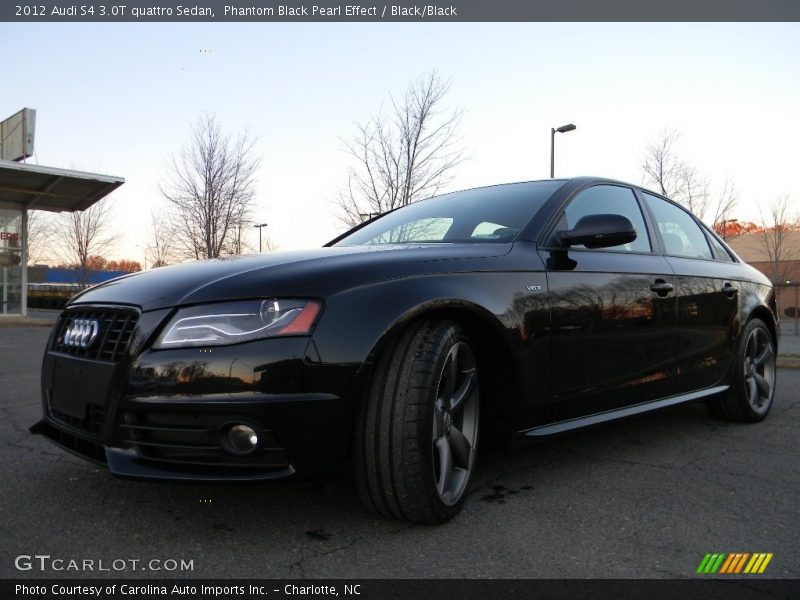 Phantom Black Pearl Effect / Black/Black 2012 Audi S4 3.0T quattro Sedan