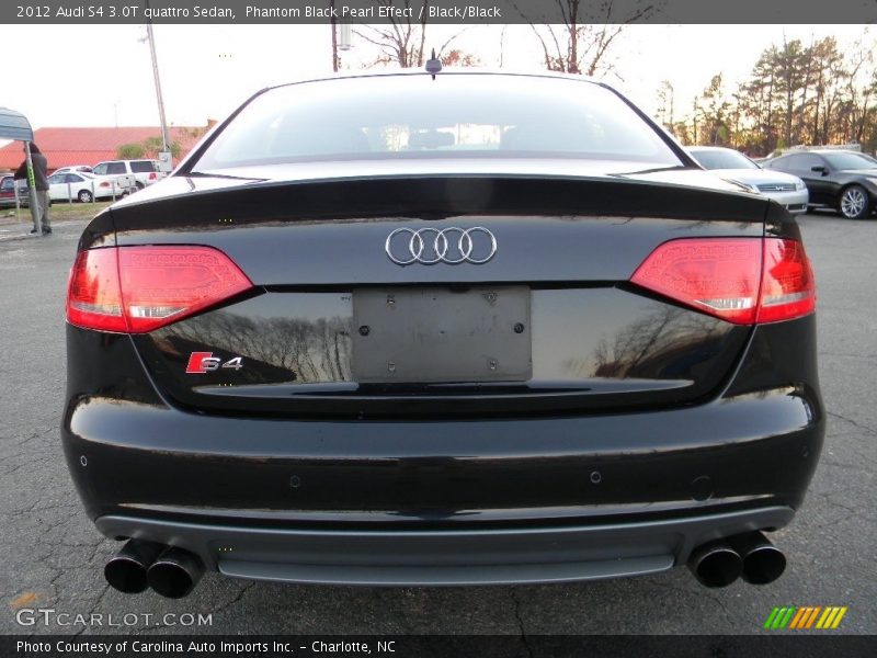 Phantom Black Pearl Effect / Black/Black 2012 Audi S4 3.0T quattro Sedan