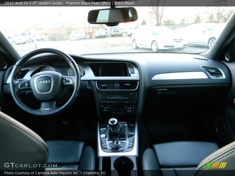 Phantom Black Pearl Effect / Black/Black 2012 Audi S4 3.0T quattro Sedan