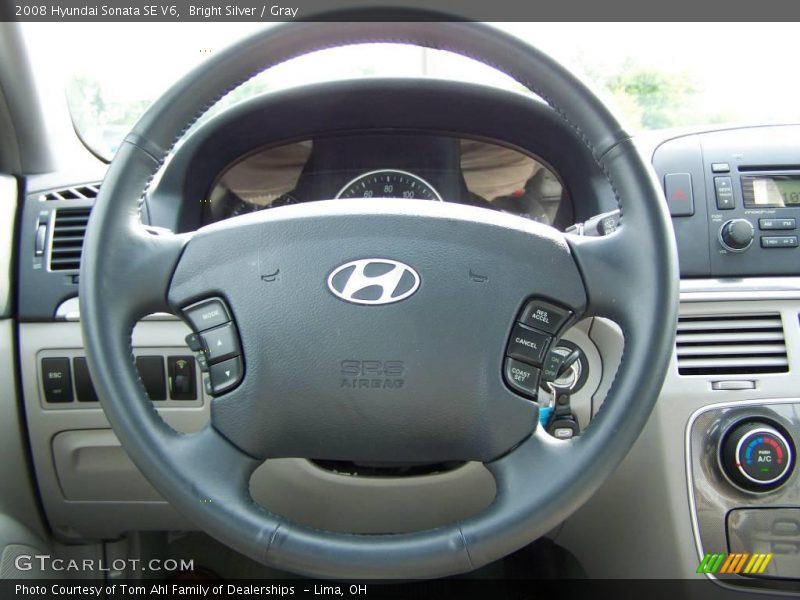 Bright Silver / Gray 2008 Hyundai Sonata SE V6