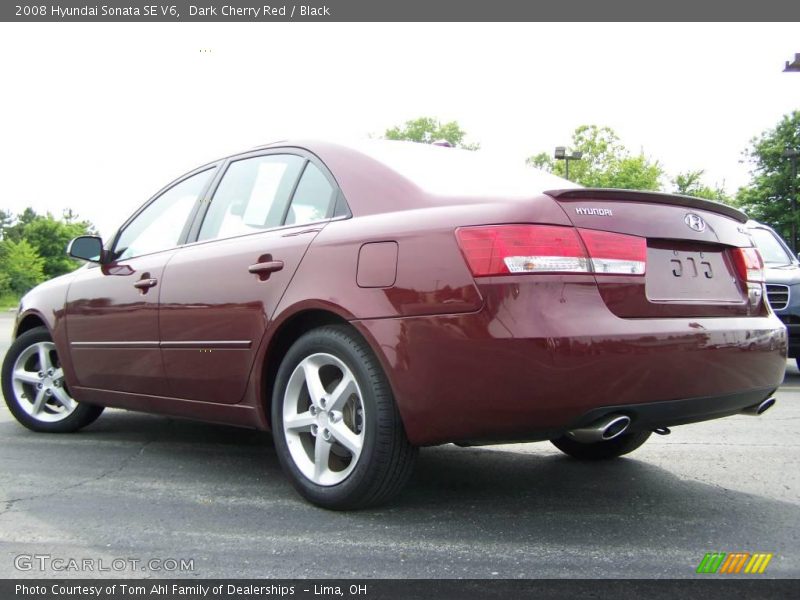 Dark Cherry Red / Black 2008 Hyundai Sonata SE V6