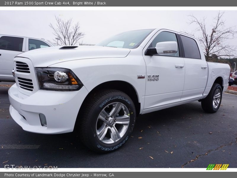 Bright White / Black 2017 Ram 1500 Sport Crew Cab 4x4