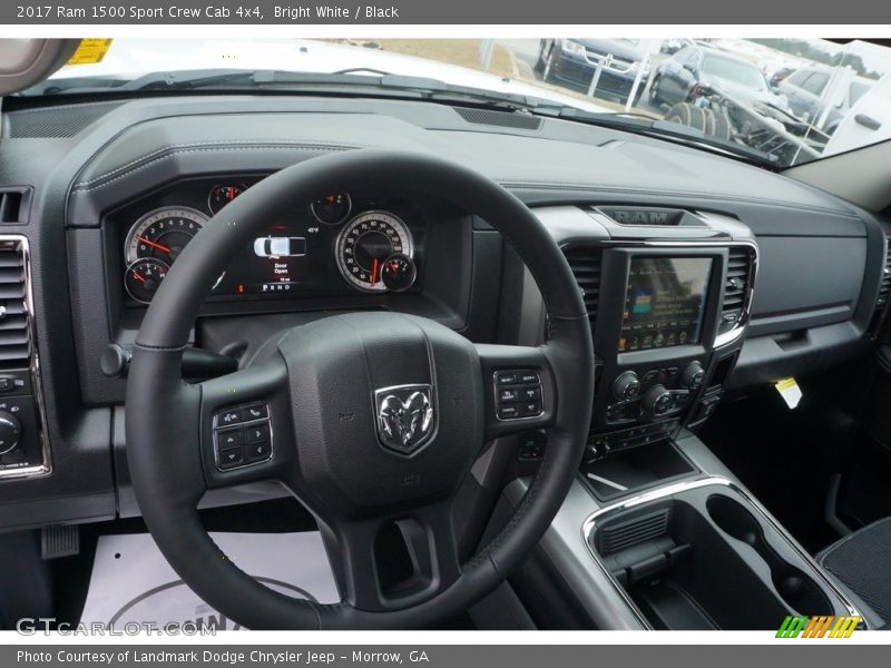 Bright White / Black 2017 Ram 1500 Sport Crew Cab 4x4