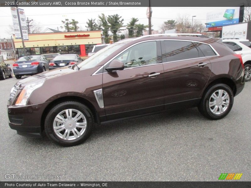 Cocoa Bronze Metallic / Shale/Brownstone 2015 Cadillac SRX Luxury AWD