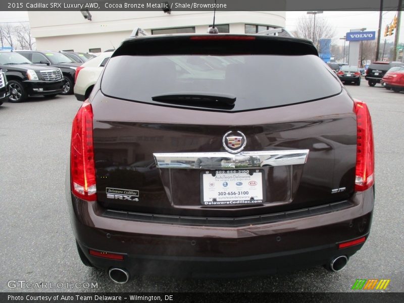 Cocoa Bronze Metallic / Shale/Brownstone 2015 Cadillac SRX Luxury AWD