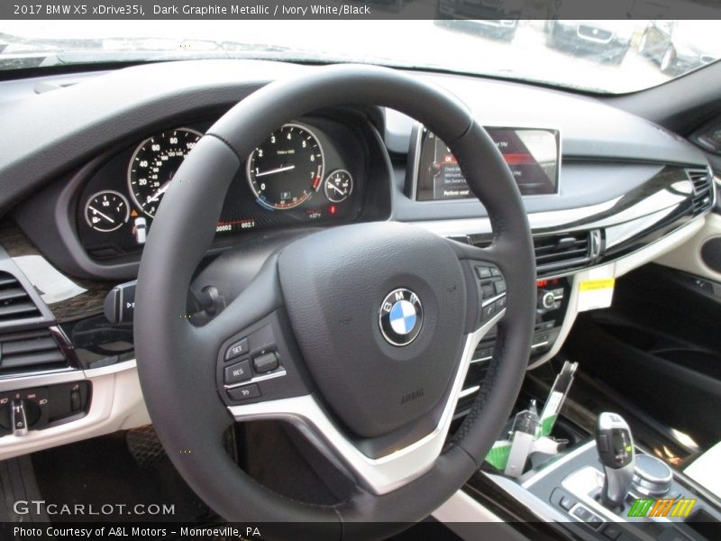 Dark Graphite Metallic / Ivory White/Black 2017 BMW X5 xDrive35i