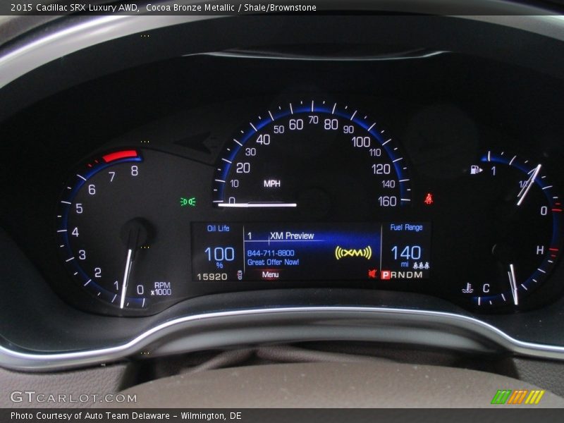 Cocoa Bronze Metallic / Shale/Brownstone 2015 Cadillac SRX Luxury AWD