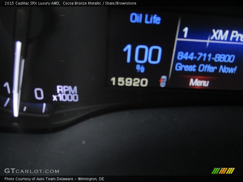 Cocoa Bronze Metallic / Shale/Brownstone 2015 Cadillac SRX Luxury AWD