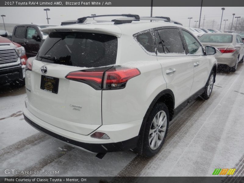 Blizzard Pearl White / Ash 2017 Toyota RAV4 Limited AWD
