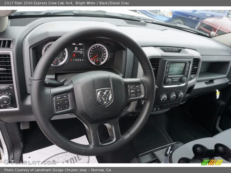 Bright White / Black/Diesel Gray 2017 Ram 1500 Express Crew Cab 4x4