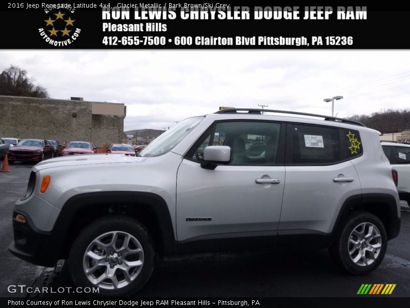 Glacier Metallic / Bark Brown/Ski Grey 2016 Jeep Renegade Latitude 4x4