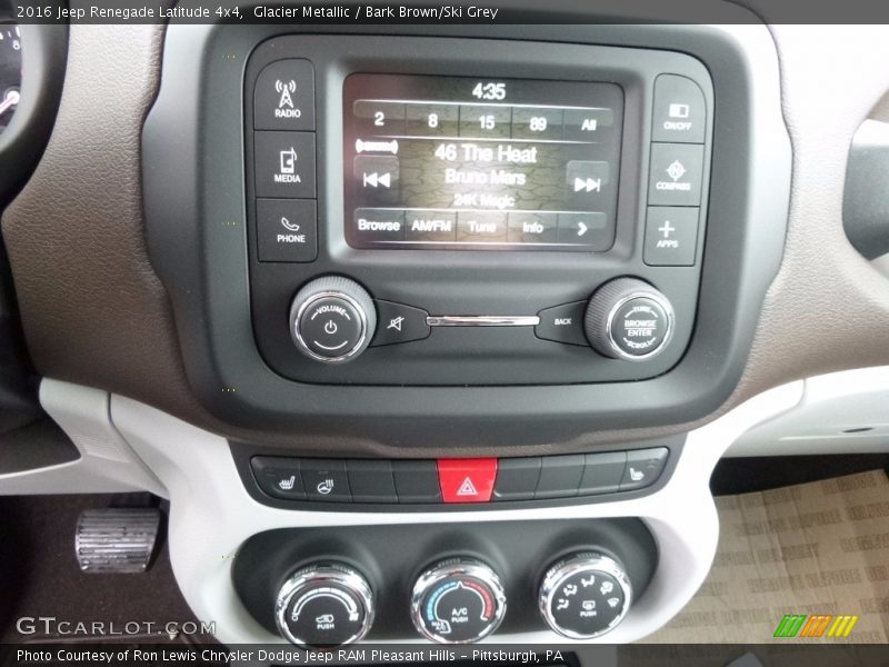 Glacier Metallic / Bark Brown/Ski Grey 2016 Jeep Renegade Latitude 4x4