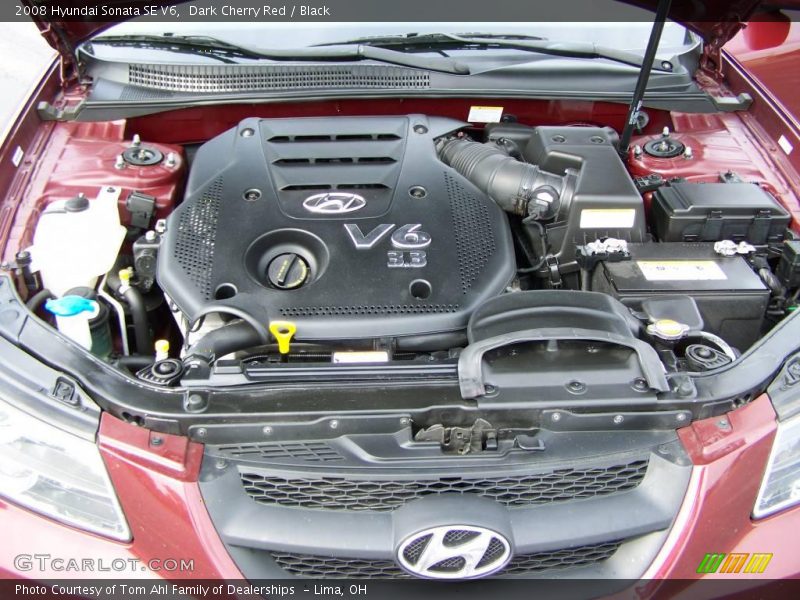 Dark Cherry Red / Black 2008 Hyundai Sonata SE V6
