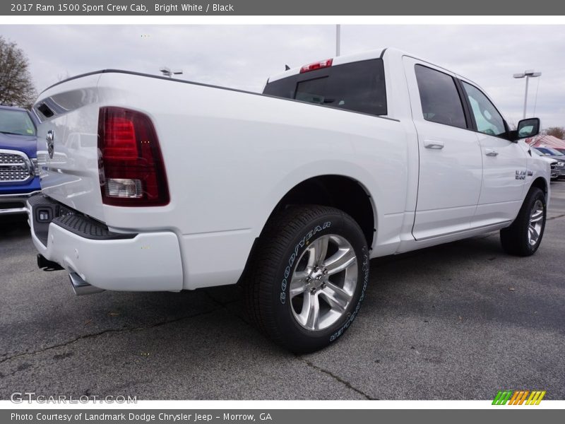 Bright White / Black 2017 Ram 1500 Sport Crew Cab