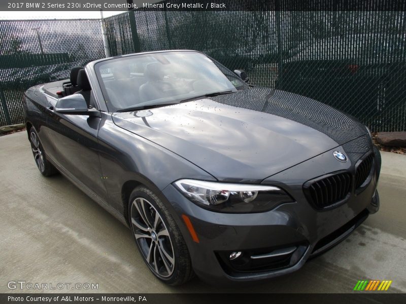 Mineral Grey Metallic / Black 2017 BMW 2 Series 230i xDrive Convertible