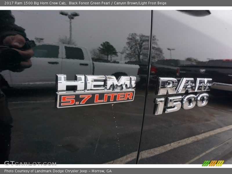 Black Forest Green Pearl / Canyon Brown/Light Frost Beige 2017 Ram 1500 Big Horn Crew Cab