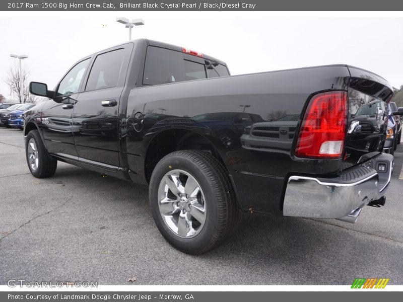 Brilliant Black Crystal Pearl / Black/Diesel Gray 2017 Ram 1500 Big Horn Crew Cab