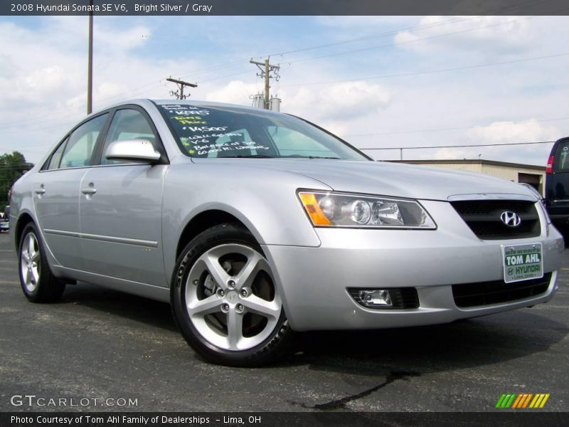 Bright Silver / Gray 2008 Hyundai Sonata SE V6