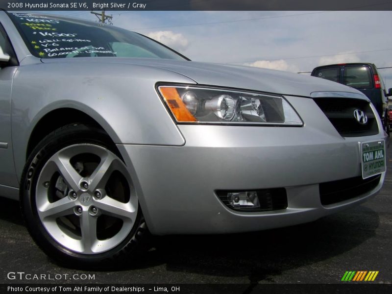 Bright Silver / Gray 2008 Hyundai Sonata SE V6