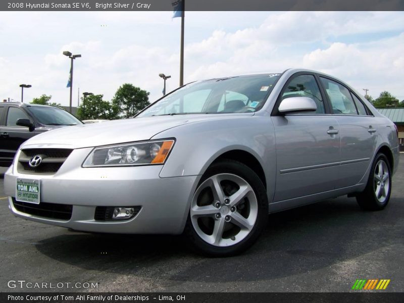 Bright Silver / Gray 2008 Hyundai Sonata SE V6