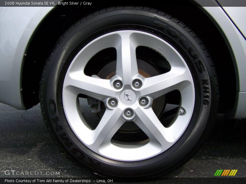 Bright Silver / Gray 2008 Hyundai Sonata SE V6