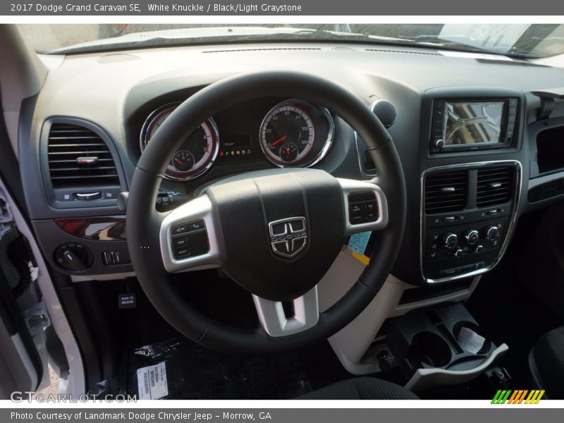 White Knuckle / Black/Light Graystone 2017 Dodge Grand Caravan SE