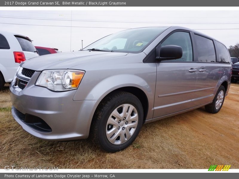Billet Metallic / Black/Light Graystone 2017 Dodge Grand Caravan SE