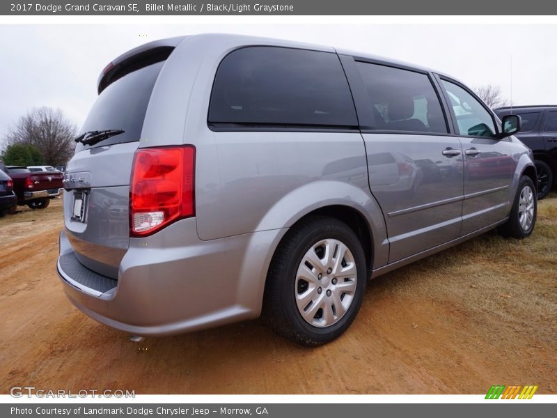 Billet Metallic / Black/Light Graystone 2017 Dodge Grand Caravan SE