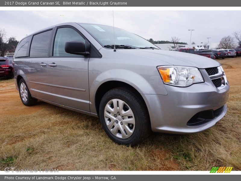 Billet Metallic / Black/Light Graystone 2017 Dodge Grand Caravan SE